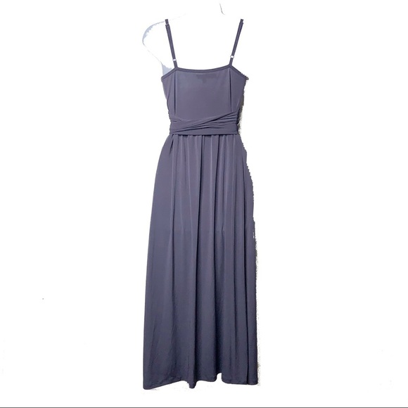 JENNIFER LOPEZ Purple Faux Wrap Dress M - Picture 3 of 8